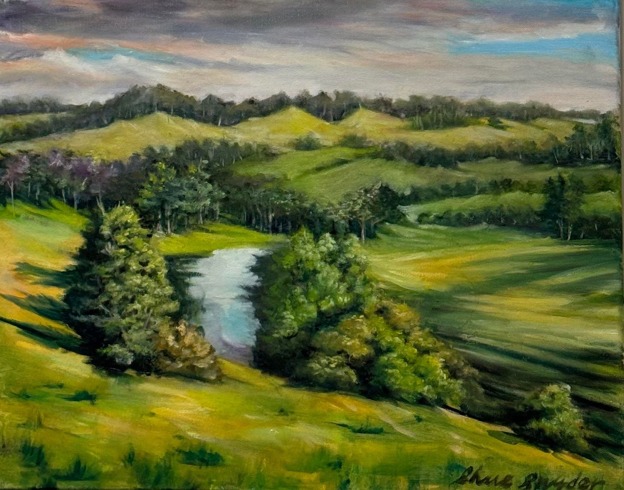 River, Hills, and Trees